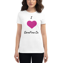 Load image into Gallery viewer, I Love SaraFina Co. SHORT-SLEEVE 100% COTTON T-SHIRT
